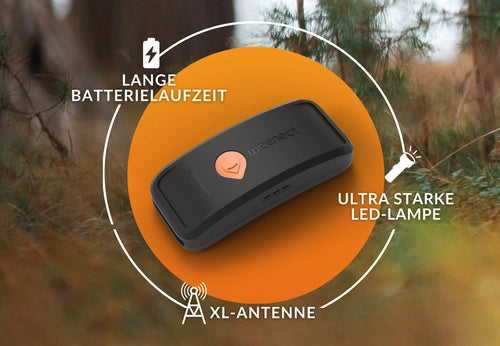 GPS Tracker für Hunde - Weenect XT - Ohne Halsband - Schwarz